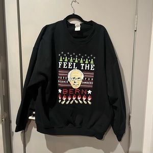 Bernie Sanders feel the burn sweater holiday 2x